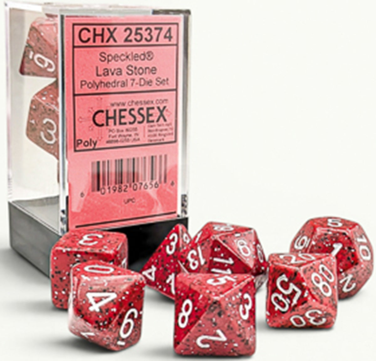 Image of Chessex Speckled - POLYHEDRAL LAVA STONE - 7 Dice
