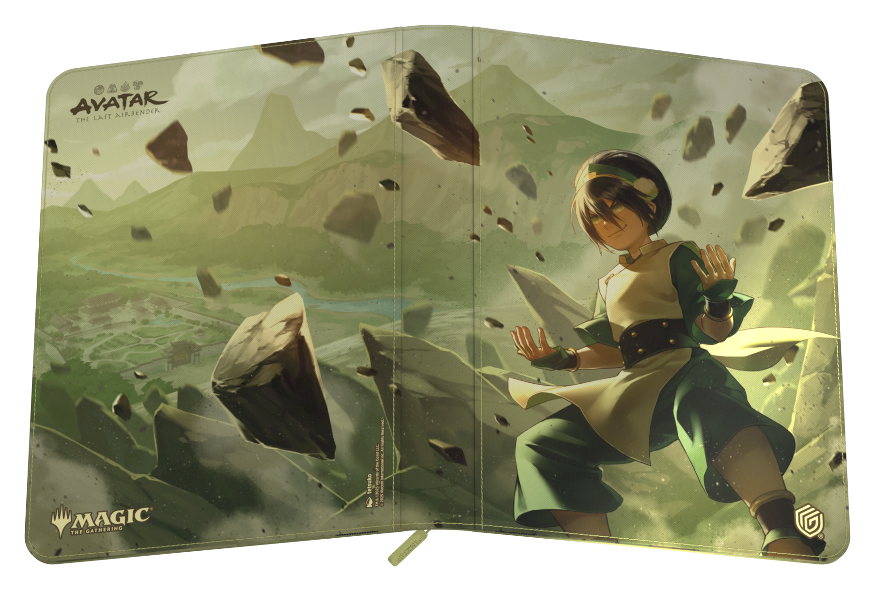 Image of The Last Airbender: Toph Green - 18 Pocket (360) Xenoskin Zipfolio