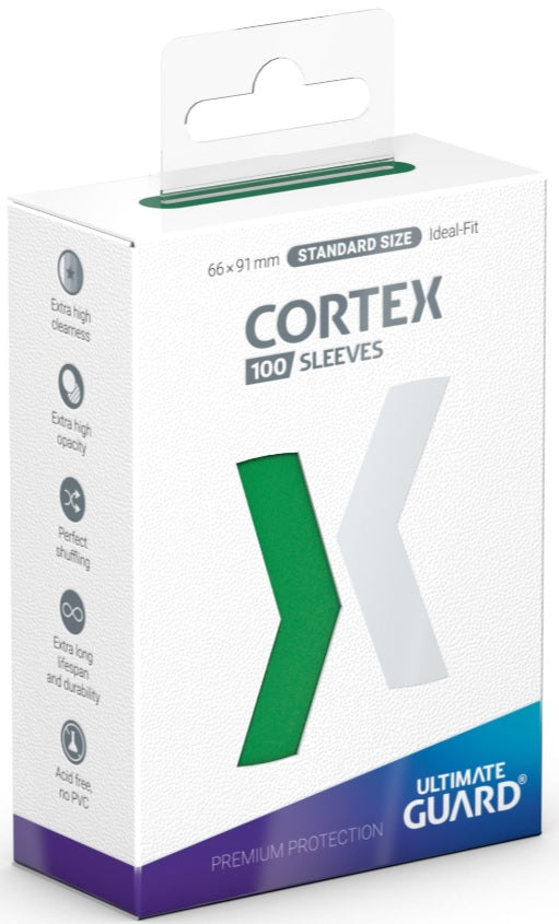 Image of Green Standard Size Card Sleeves - Ultimate Guard CORTEX [100 ct]