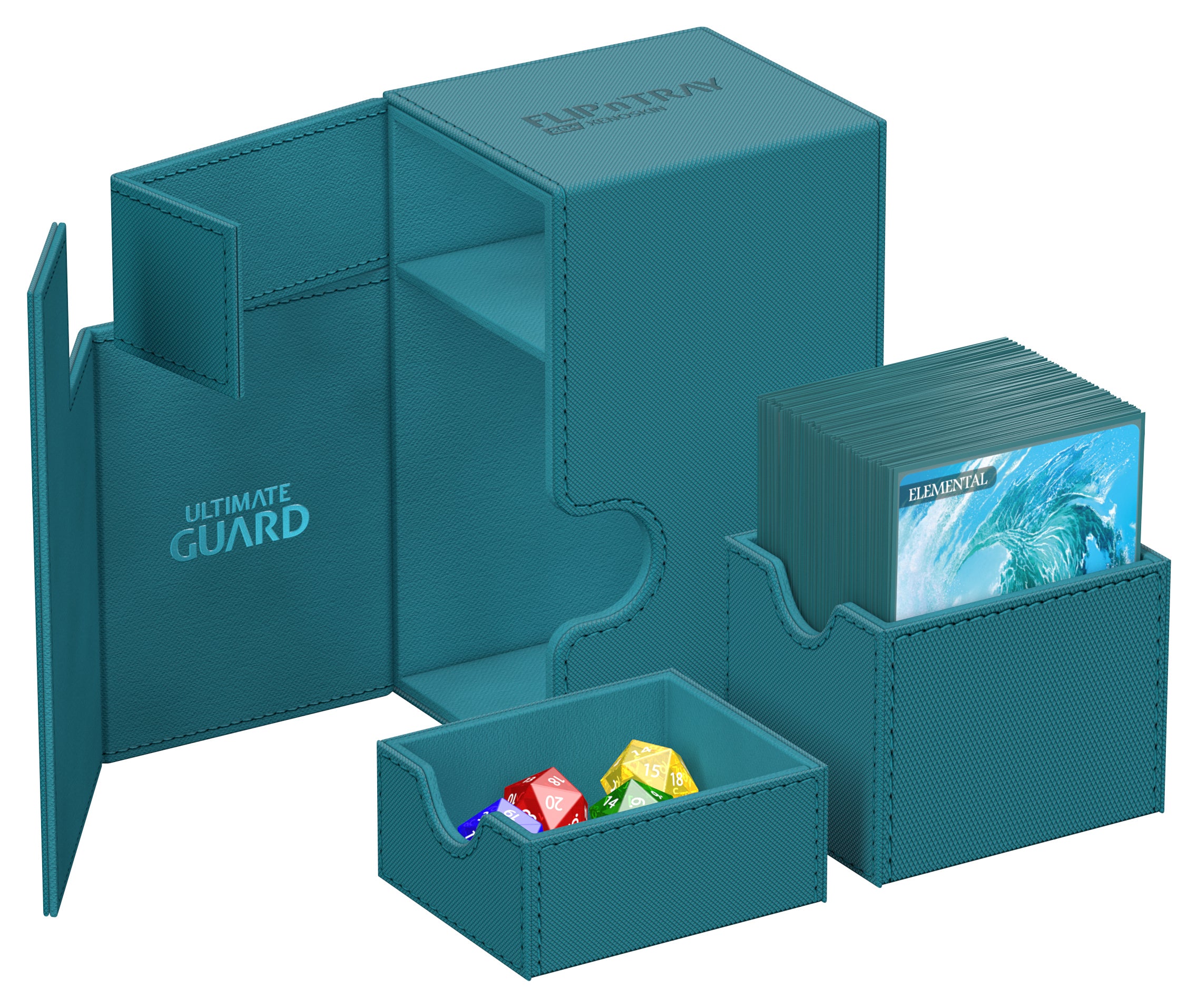 Image of Petrol Ultimate Guard Xenoskin Flip'n'Tray 80+ Deckbox