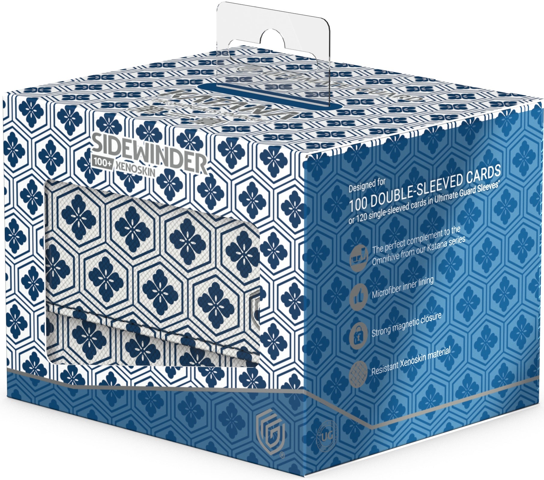 Image of SHOGUN'S JOURNEY II SHIPPOU (WHITE/BLUE) 100+ ULTIMATE GUARD SIDEWINDER XENOSKIN DECKBOX