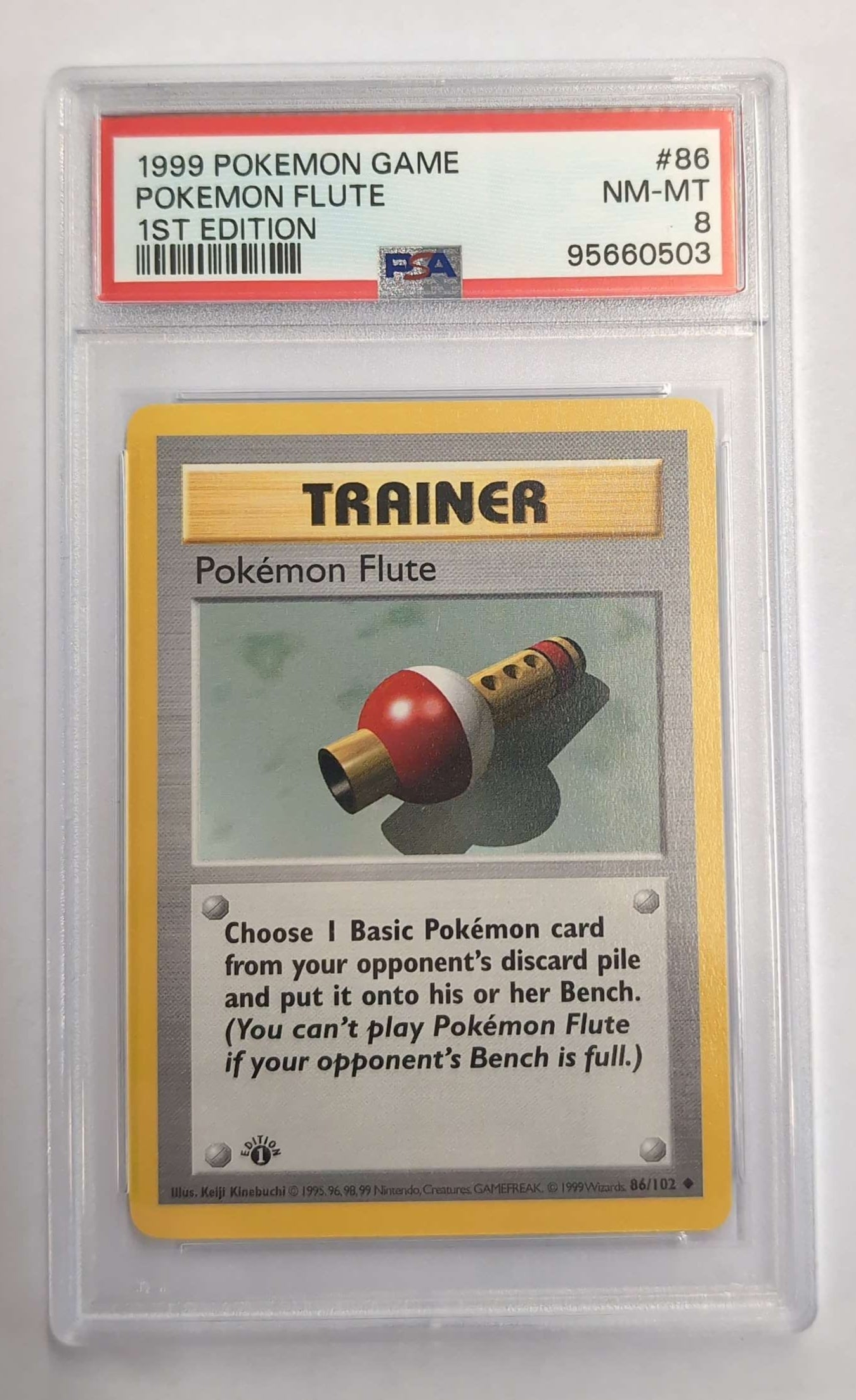 Image of Pokemon Flute (Base Set 1st Edition) No.86 PSA 8