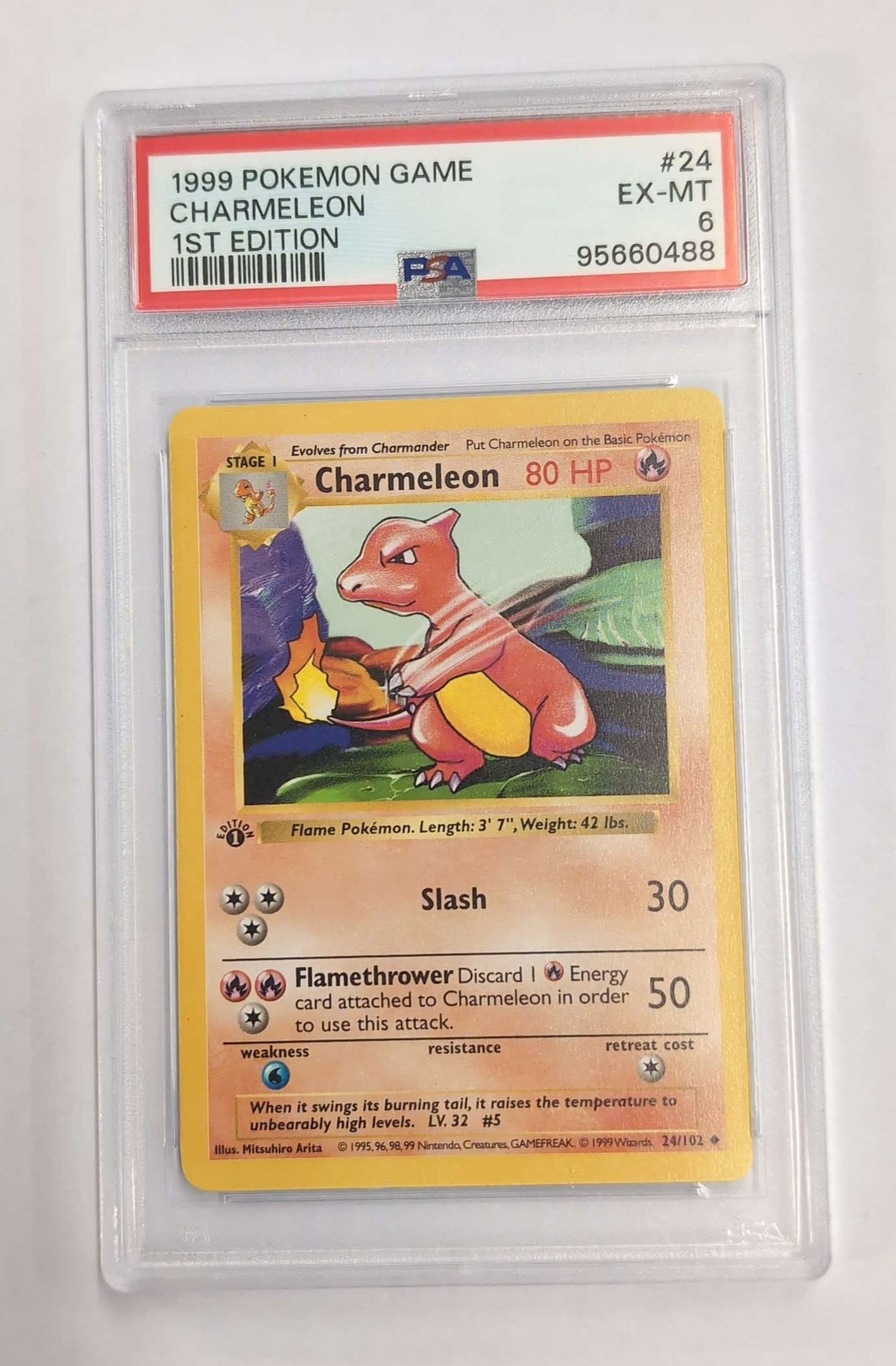Image of Charmeleon (Base Set 1st Edition) No.24 PSA 6