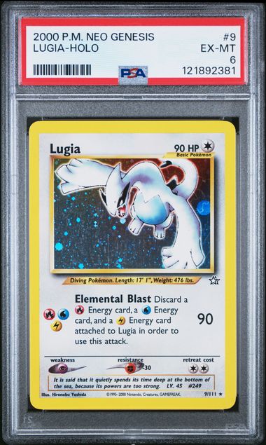 Image of Lugia (Neo Genesis Unlimited) 9/111 PSA 6