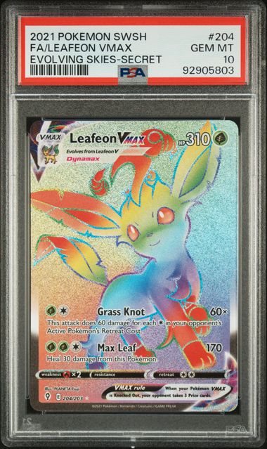 Image of Leafeon VMAX (Sword & Shield: Evolving Skies) 204/203 PSA 10