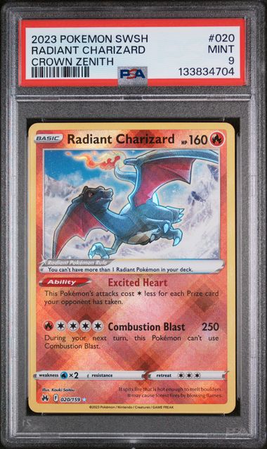 Image of Radiant Charizard (Sword & Shield: Crown Zenith) 020/159 PSA 9