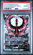 Galarian Moltres V (Sword & Shield: Chilling Reign) 177/198 PSA 10