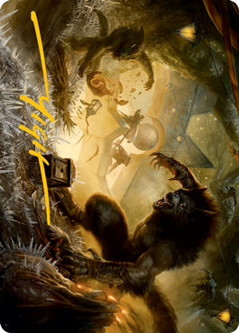 Image of Storm the Festival Art Card (Gold-Stamped Signature) [Innistrad: Midnight Hunt Art Series]