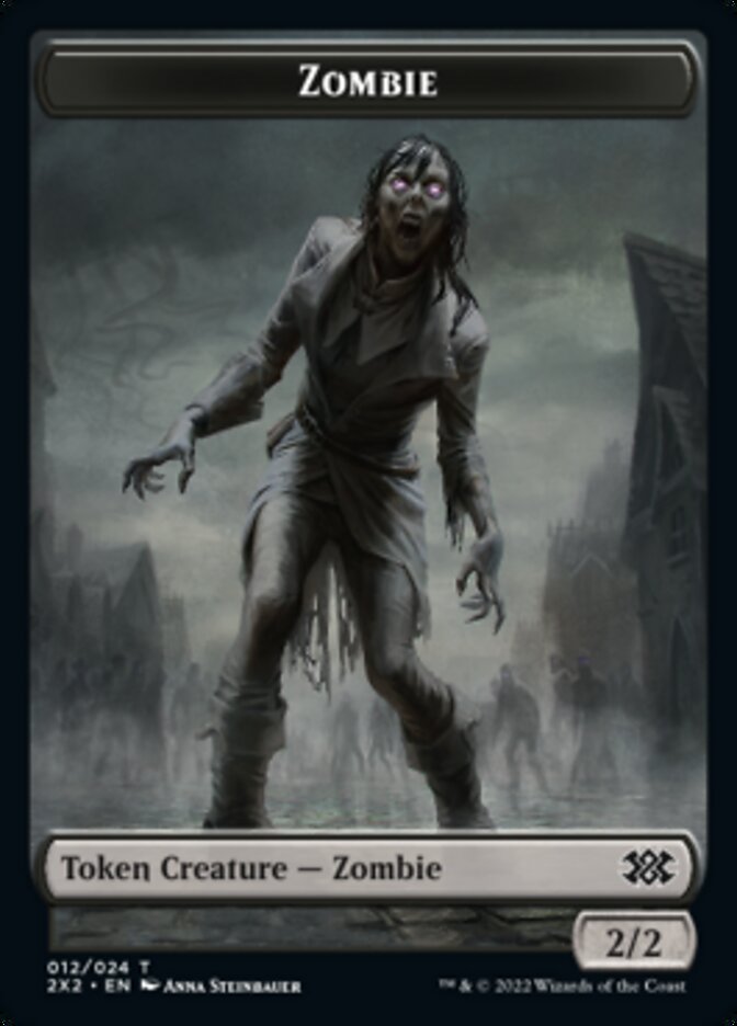 Image of Zombie // Treasure Double-Sided Token [Double Masters 2022 Tokens]