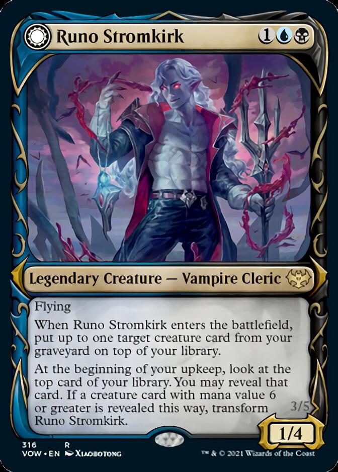 Image of Runo Stromkirk // Krothuss, Lord of the Deep (Showcase Fang Frame) [Innistrad: Crimson Vow]