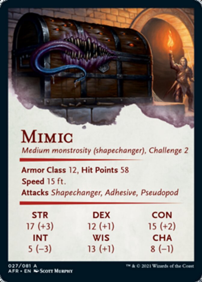 Image of Mimic Art Card [Dungeons & Dragons: Adventures in the Forgotten Realms Art Series]