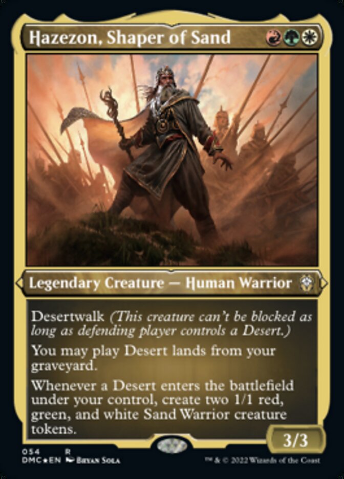 Image of Hazezon, Shaper of Sand (Foil Etched) [Dominaria United Commander]
