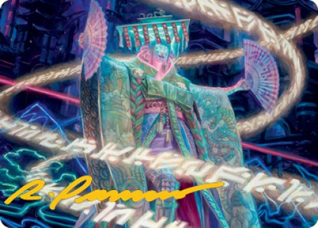 Image of Satsuki, the Living Lore Art Card (Gold-Stamped Signature) [Kamigawa: Neon Dynasty Art Series]