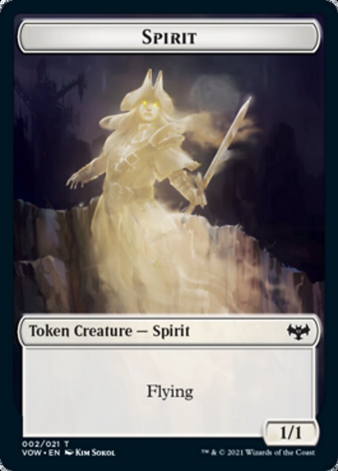 Image of Spirit Token (002) [Innistrad: Crimson Vow Tokens]