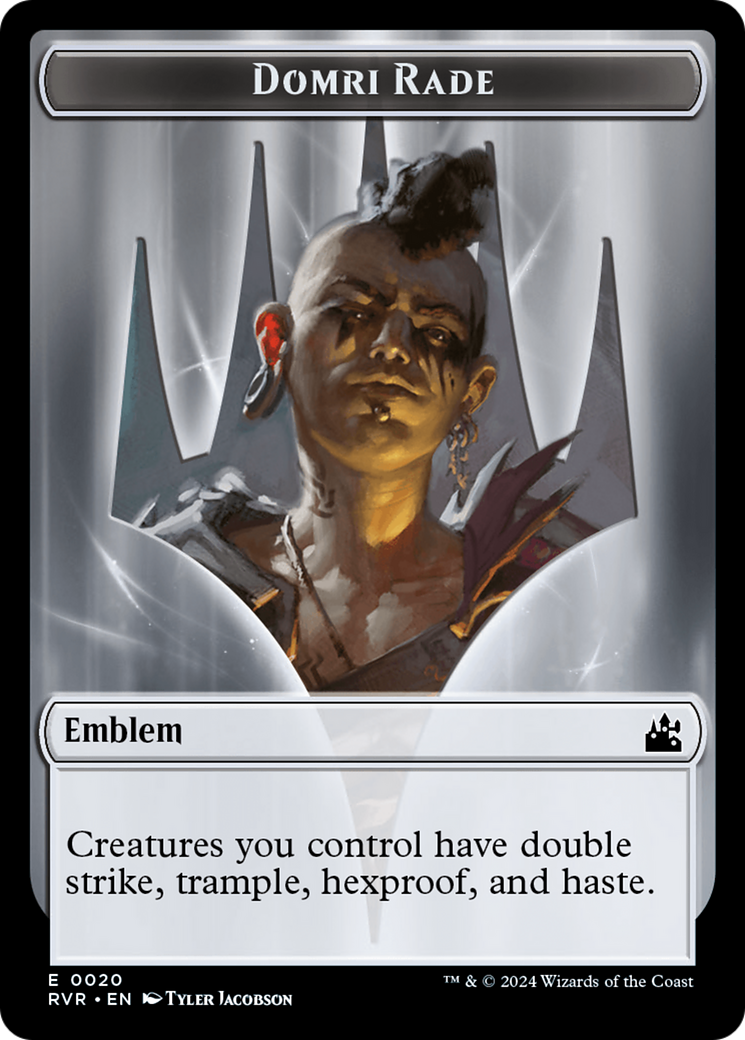 Image of Domri Rade Emblem [Ravnica Remastered Tokens]