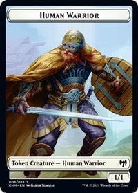 Image of Human Warrior // Spirit Double-Sided Token [Kaldheim Tokens]