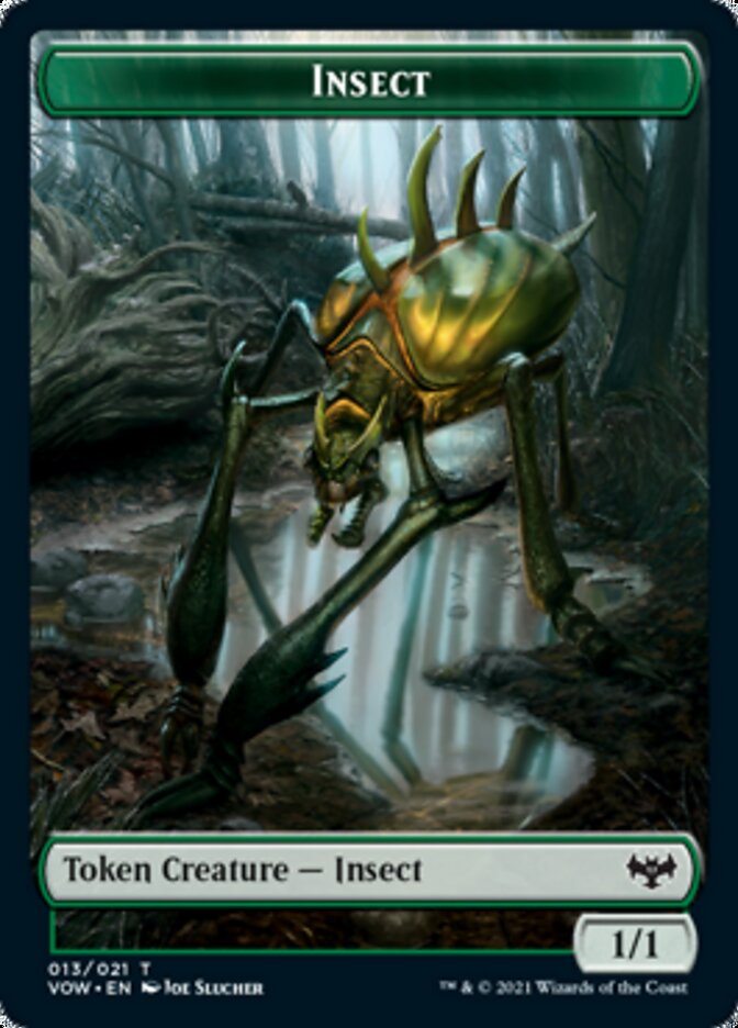 Image of Insect // Human Soldier Double-Sided Token [Innistrad: Crimson Vow Tokens]