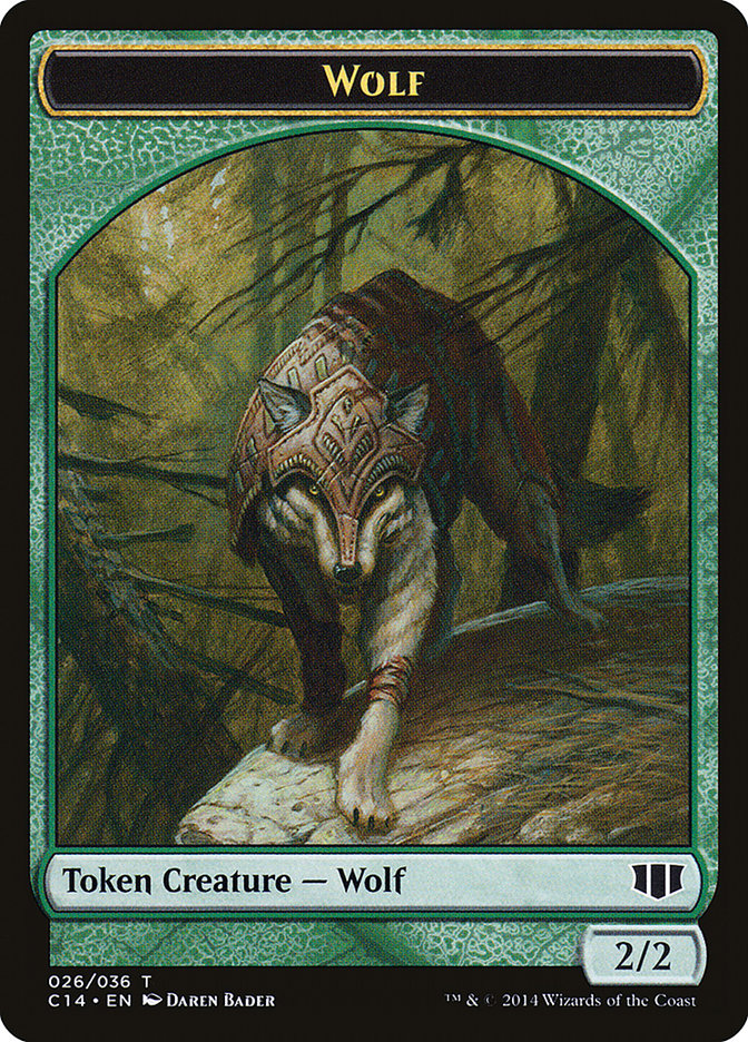 Image of Treefolk // Wolf Double-Sided Token [Commander 2014 Tokens]