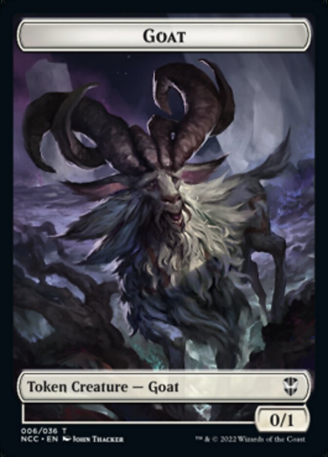 Image of Zombie // Goat Double-Sided Token [Streets of New Capenna Commander Tokens]
