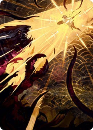 Image of Defiant Strike Art Card [Strixhaven: School of Mages Art Series]