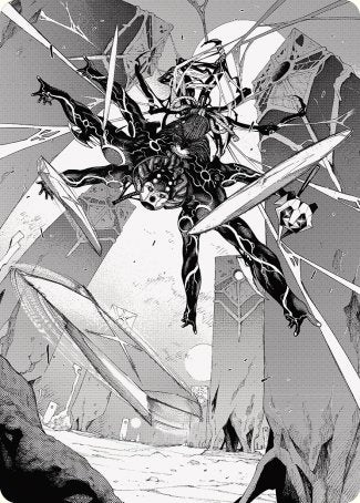 Image of Kaito, Dancing Shadow 2 Art Card [Phyrexia: All Will Be One Art Series]