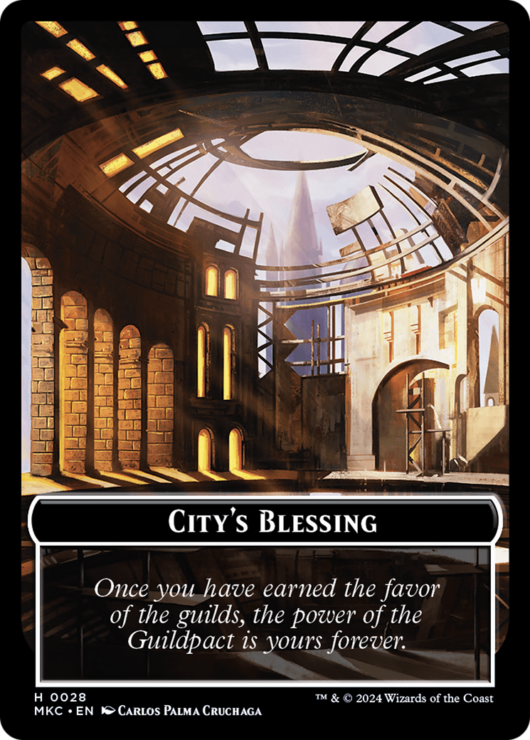 Image of City's Blessing // Zombie Double-Sided Token [Murders at Karlov Manor Commander Tokens]