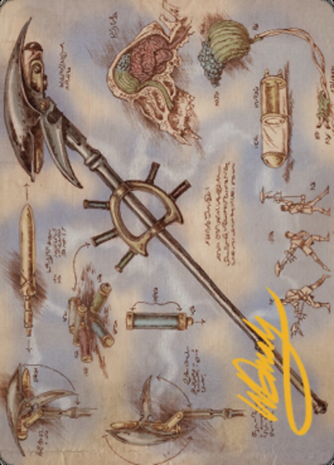 Image of Staff of Domination Art Card (Gold-Stamped Signature) [The Brothers' War Art Series]