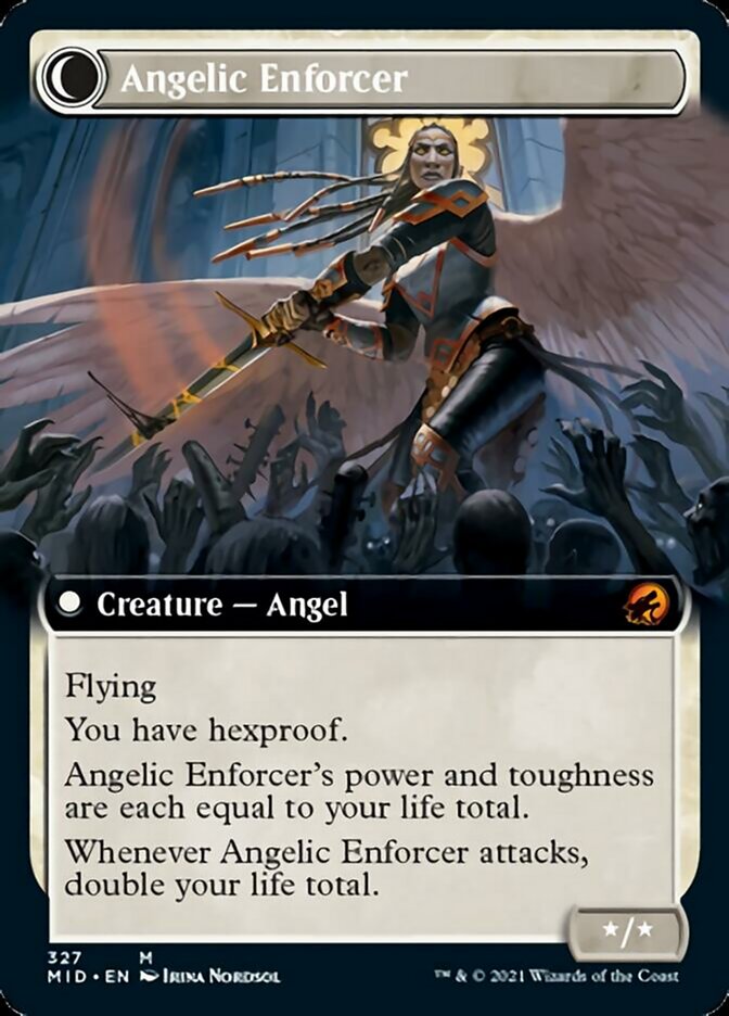 Image of Enduring Angel // Angelic Enforcer (Extended Art) [Innistrad: Midnight Hunt]
