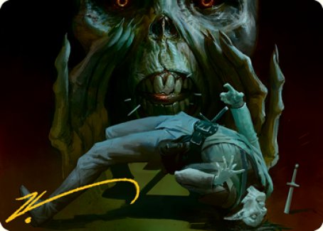 Image of Power Word Kill Art Card (Gold-Stamped Signature) [Dungeons & Dragons: Adventures in the Forgotten Realms Art Series]