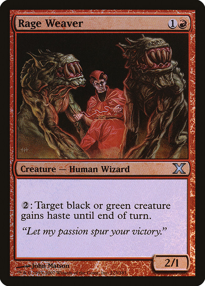 Image of Rage Weaver (Premium Foil) [Tenth Edition]