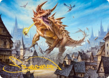 Image of Tarrasque Art Card (Gold-Stamped Signature) [Dungeons & Dragons: Adventures in the Forgotten Realms Art Series]