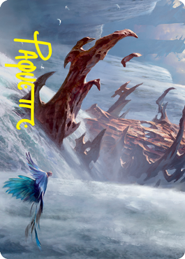 Image of Island Art Card (Gold-Stamped Signature) [Strixhaven: School of Mages Art Series]