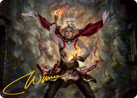 Image of Delina, Wild Mage Art Card (Gold-Stamped Signature) [Dungeons & Dragons: Adventures in the Forgotten Realms Art Series]