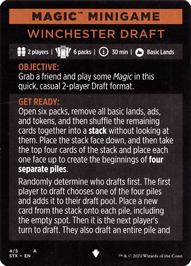 Image of Winchester Draft (Magic Minigame) [Strixhaven: School of Mages Minigame]
