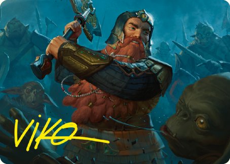 Image of Gimli, Counter of Kills Art Card (10/81) [The Lord of the Rings: Tales of Middle-earth Art Series]