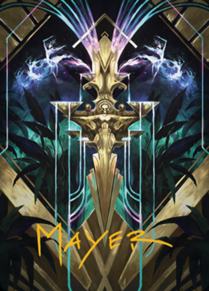Image of Halo Fountain Art Card (Gold-Stamped Signature) [Streets of New Capenna Art Series]