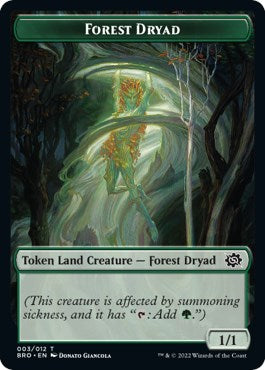 Image of Powerstone // Forest Dryad Double-Sided Token [The Brothers' War Tokens]