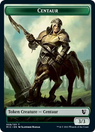 Image of Centaur // Wolf Double-Sided Token [Innistrad: Midnight Hunt Commander Tokens]