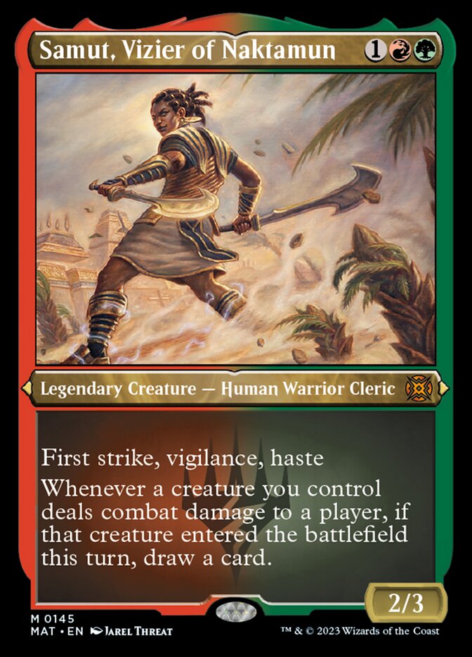 Image of Samut, Vizier of Naktamun (Foil Etched) [March of the Machine: The Aftermath]