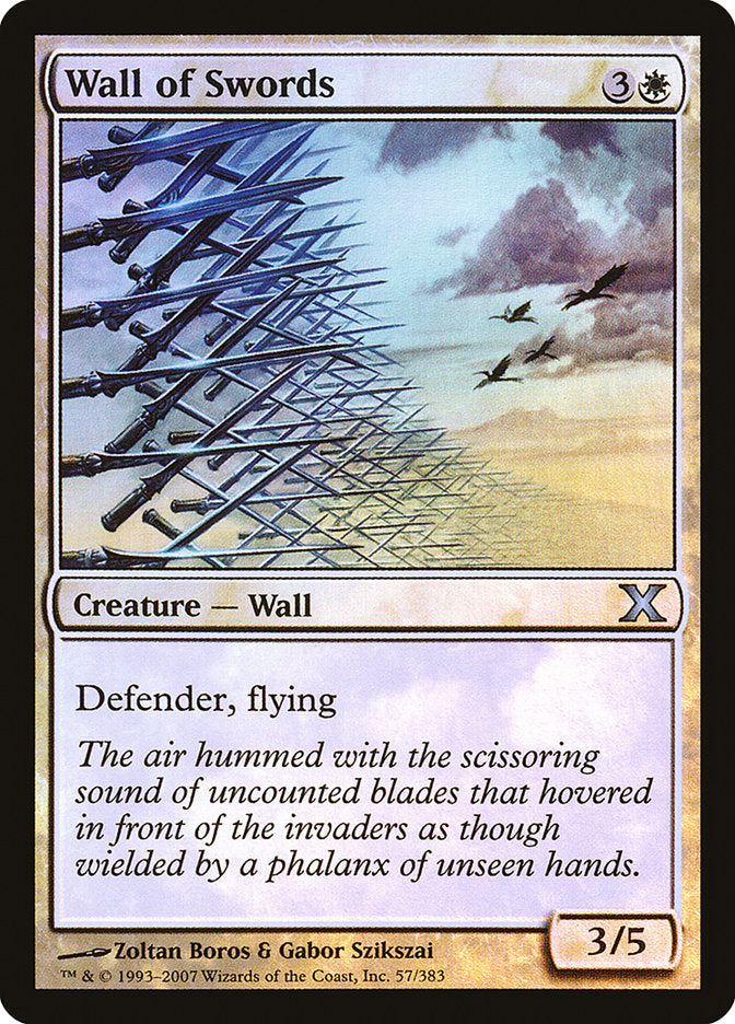 Image of Wall of Swords (Premium Foil) [Tenth Edition]