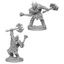 Wizkids Deep Cuts - Half-Orc Male Barbarian (Unpainted Miniature)