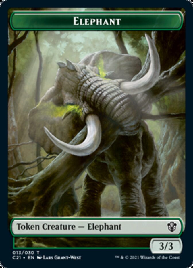 Image of Frog Lizard // Elephant Double-Sided Token [Commander 2021 Tokens]