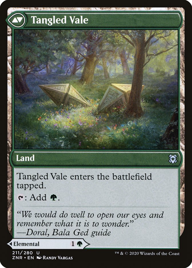 Image of Tangled Florahedron // Tangled Vale [Zendikar Rising]