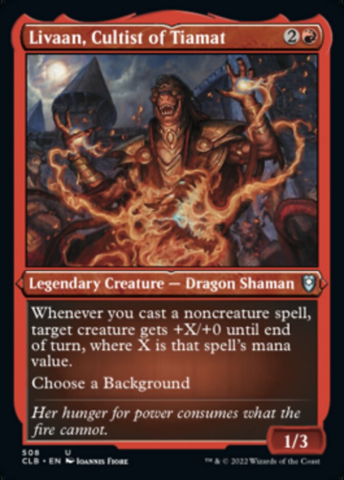 Image of Livaan, Cultist of Tiamat (Foil Etched) [Commander Legends: Battle for Baldur's Gate]