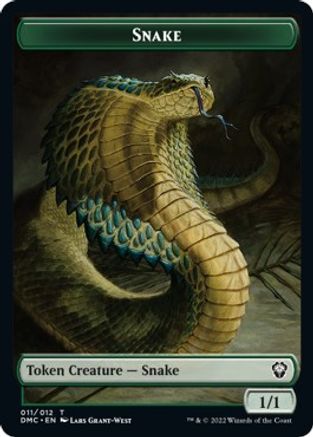 Image of Human // Snake Double-Sided Token [Dominaria United Commander Tokens]