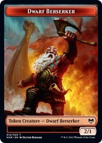 Image of Dwarf Berserker // Tibalt, Cosmic Impostor Emblem Double-Sided Token [Kaldheim Tokens]