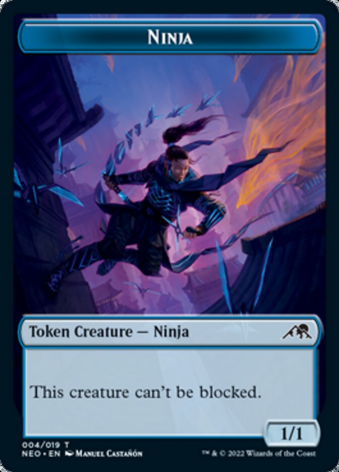 Image of Samurai // Ninja Double-Sided Token [Kamigawa: Neon Dynasty Tokens]