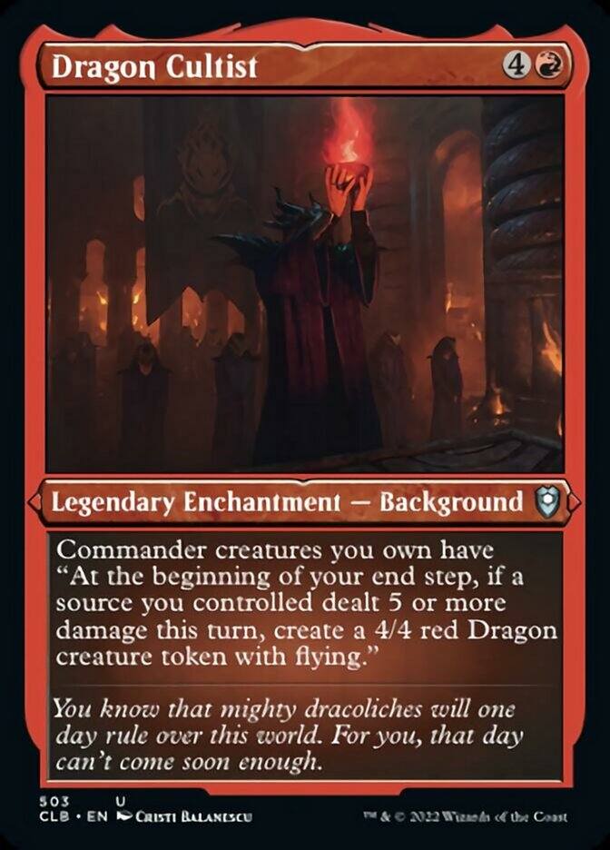 Image of Dragon Cultist (Foil Etched) [Commander Legends: Battle for Baldur's Gate]