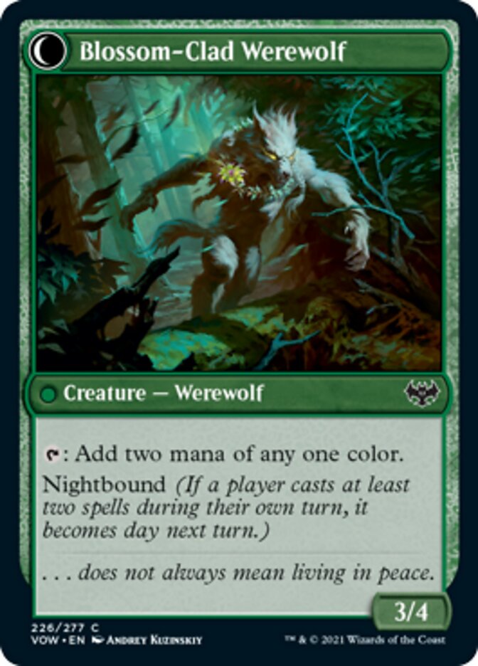 Image of Weaver of Blossoms // Blossom-Clad Werewolf [Innistrad: Crimson Vow]