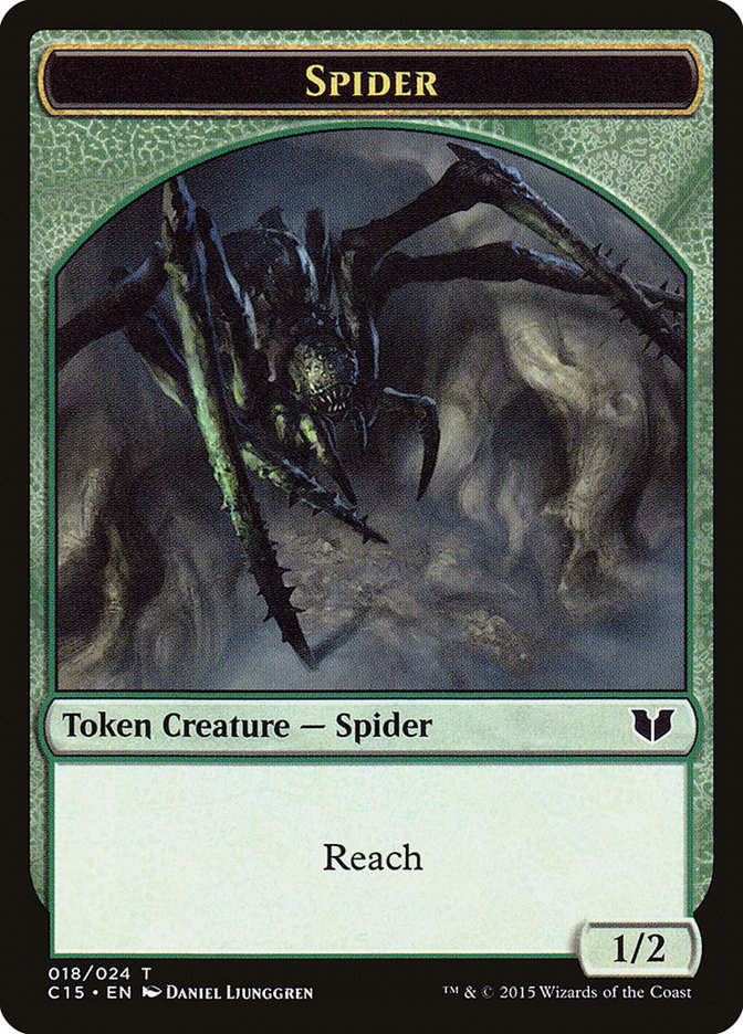 Image of Bear // Spider Double-Sided Token [Commander 2015 Tokens]